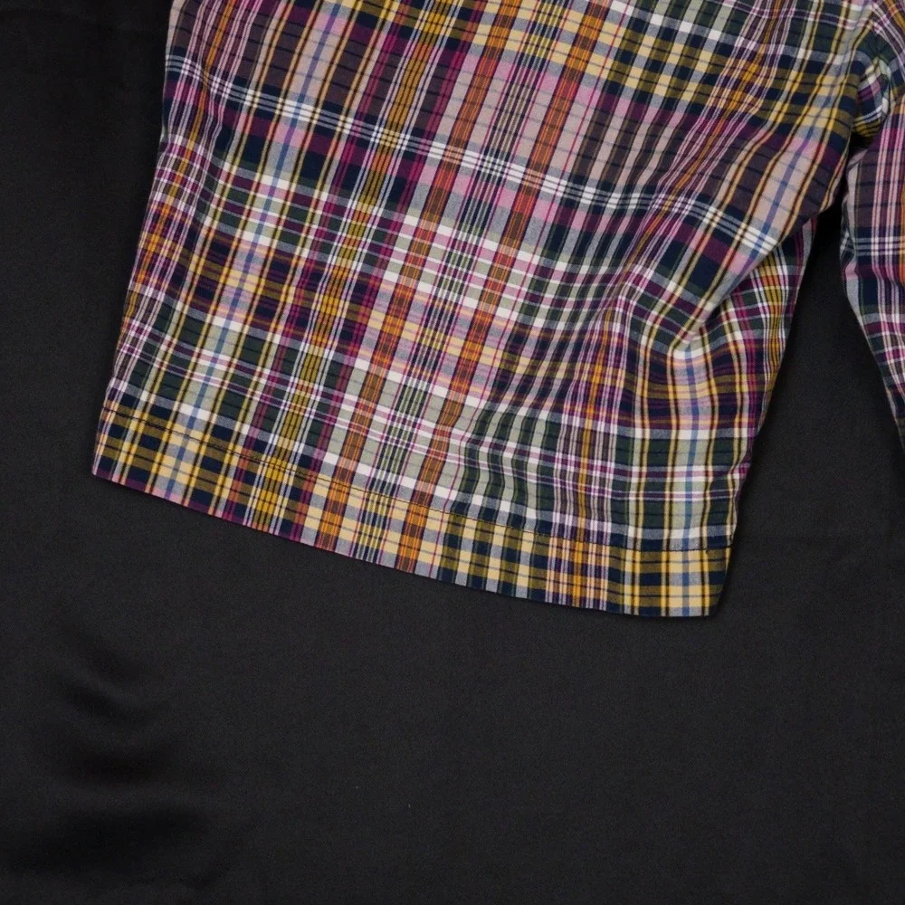 Polo Ralph Lauren Shorts Mens 42 Multi Plaid Vintage Madras Cotton Flat‎ Front